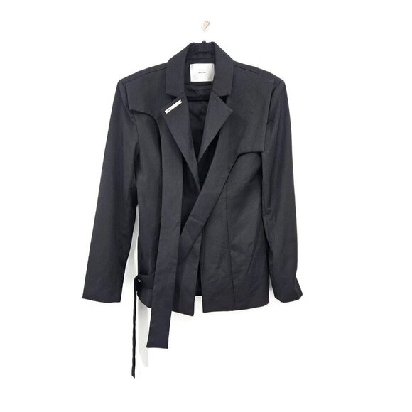 Heliot Emil Bondage Strap Blazer Mens S Black Jacket - Picture 3 of 15